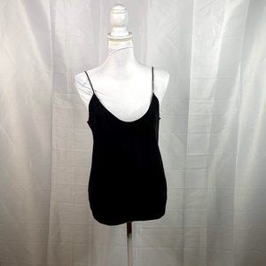 everlane women's black silk Tank Top shirt SZ 6